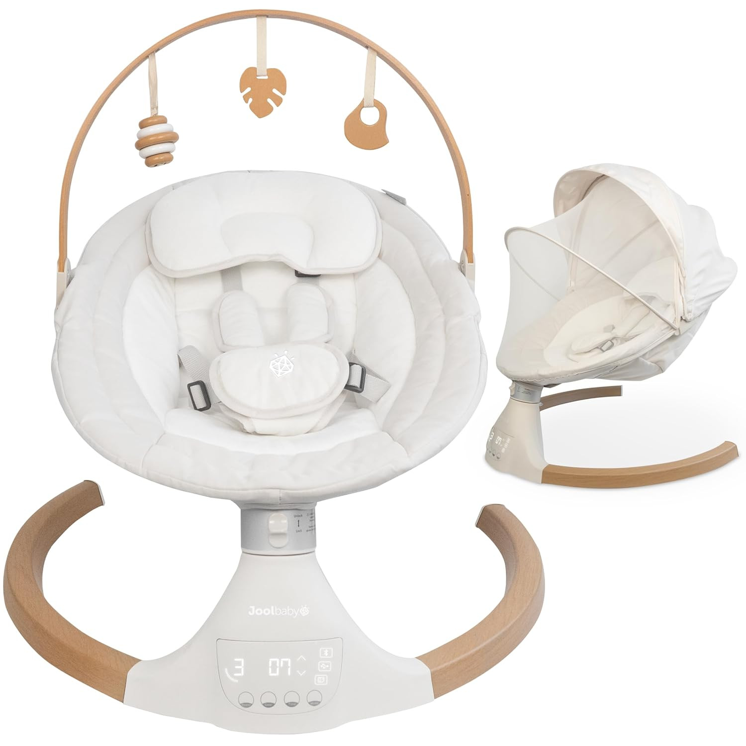 Jool Baby Nova Nature Baby Swing for Newborns with Natural Wood Toys, Electric Motorized Infant S... | Amazon (US)