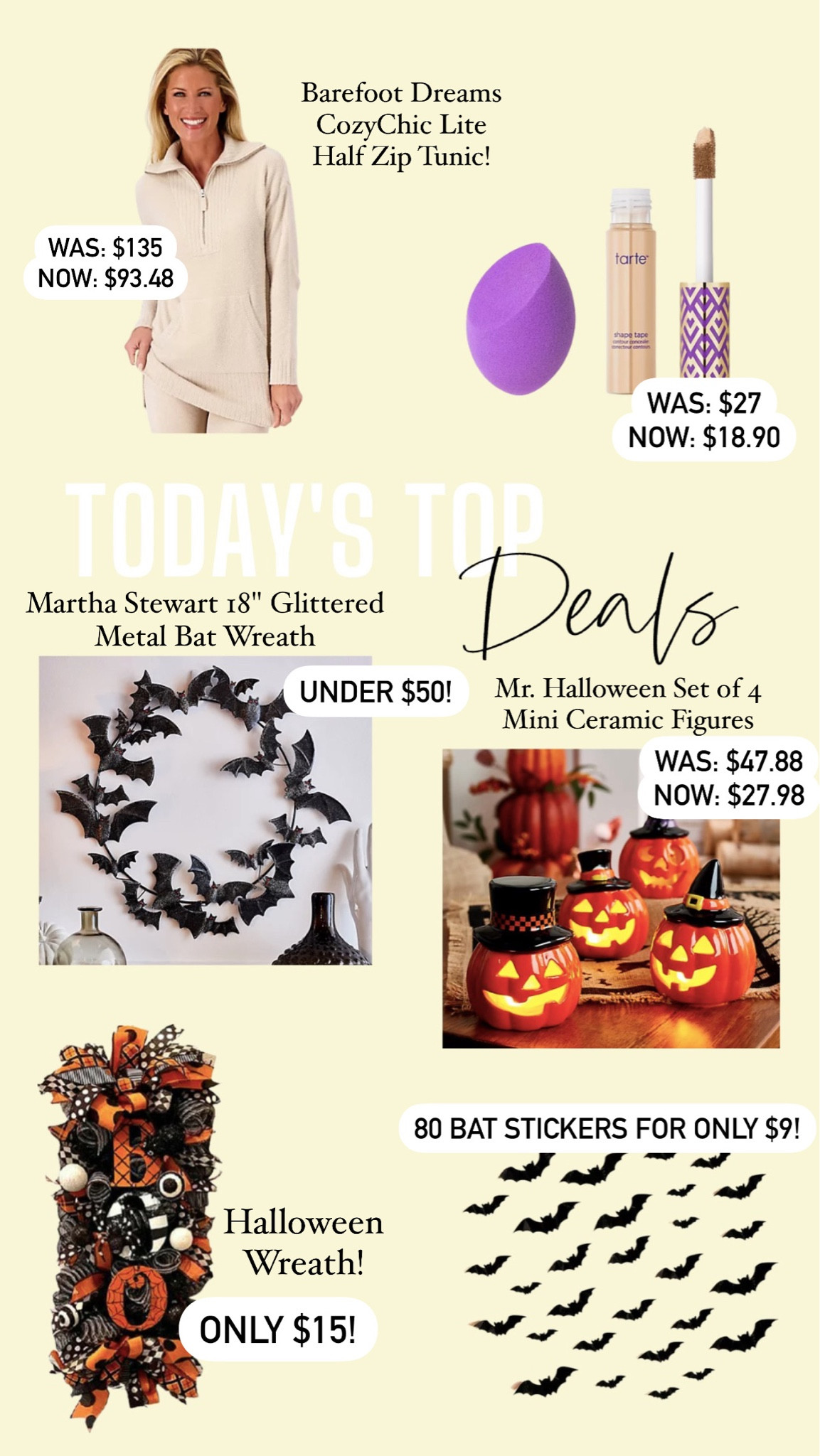 Barefoot dreams cardigan sale // tarte sale // Fall decors // Halloween decors under $50 // cute home holiday decors that are budget friendly!👻🎃

#LTKunder50 #LTKSeasonal #LTKhome