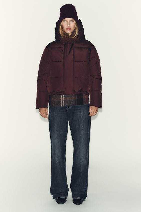 SHORT WATER-REPELLENT WINDPROOF HOODED ANORAK | Zara UK