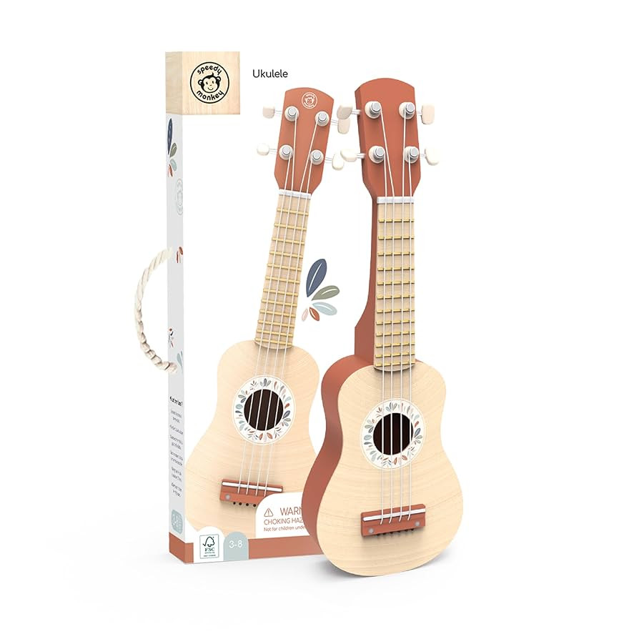 Speedy Monkey 16-Inch Kids Ukulele Toy | FSC® Certified Wooden Toy for Toddlers and Children | S... | Amazon (US)
