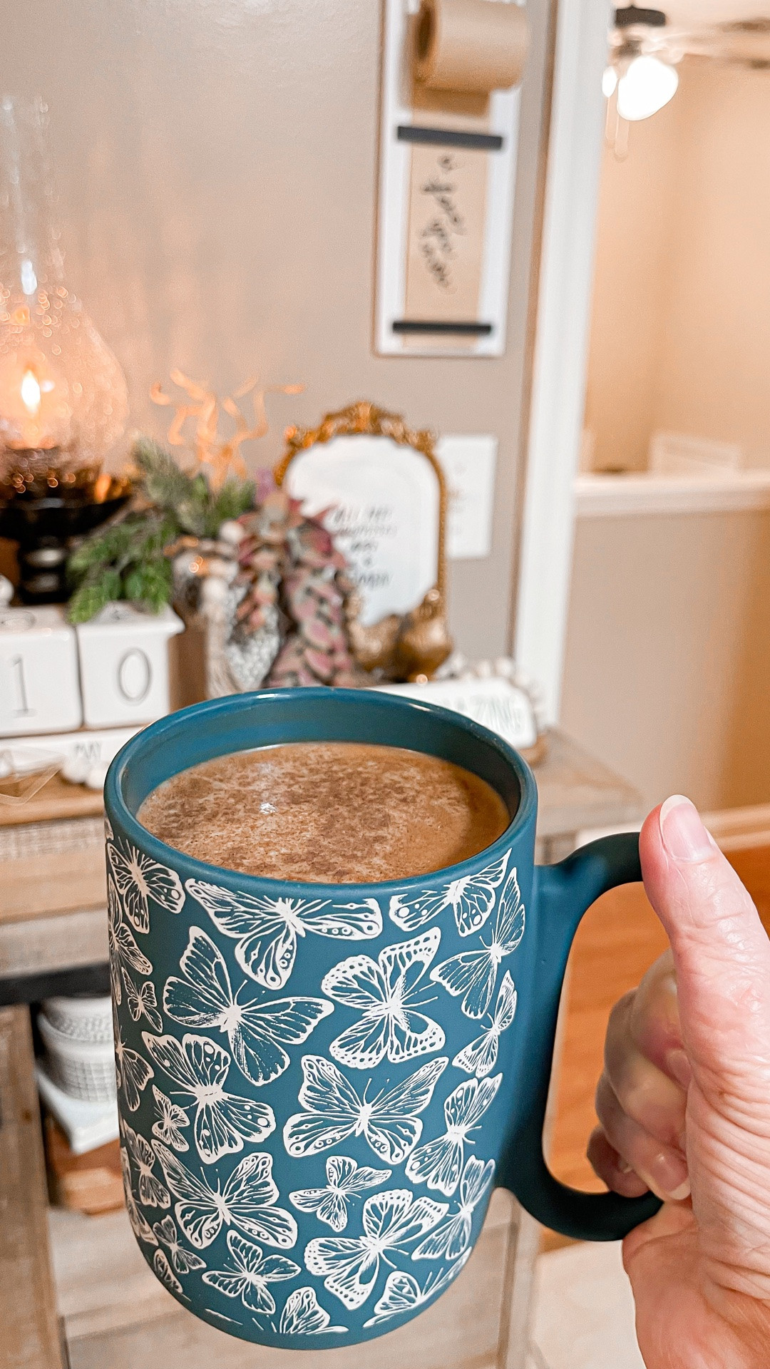 Mother’s Day mushroom coffee in my pretty soft-touch butterfly mug. 🥰 🦋 ☕️ 🍄‍🟫 ❤️ 🏡 ✨

#LTKMothersDay #LTKmorningroutine #LTKfitnessgoals