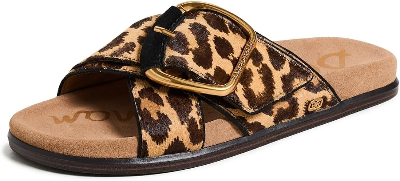 Amazon.com | Sam Edelman Women's Darla Slide Sandal, Cyprus Tan Multi, 8.5 | Slides | Amazon (US)