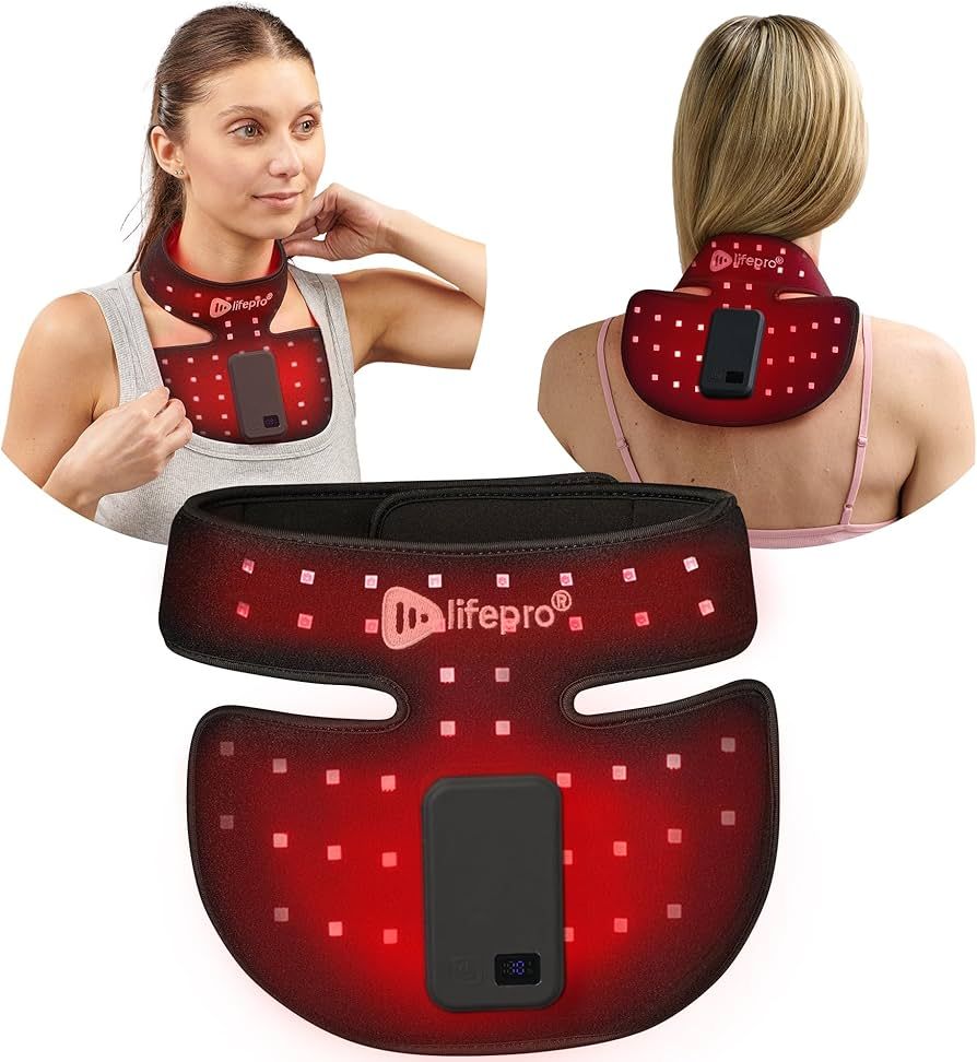 Lifepro Red Light Therapy for Neck - Compact & Rechargeable Near Infrared Light Therapy Devices f... | Amazon (US)