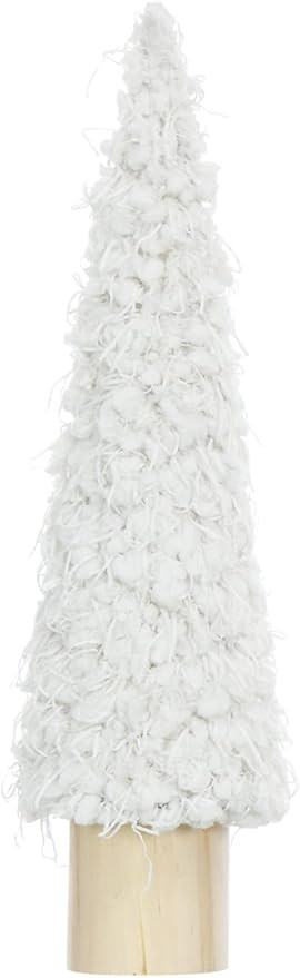 Creative Co-Op Fabric Cone Wood Base, Cream Decorative Tree | Amazon (US)