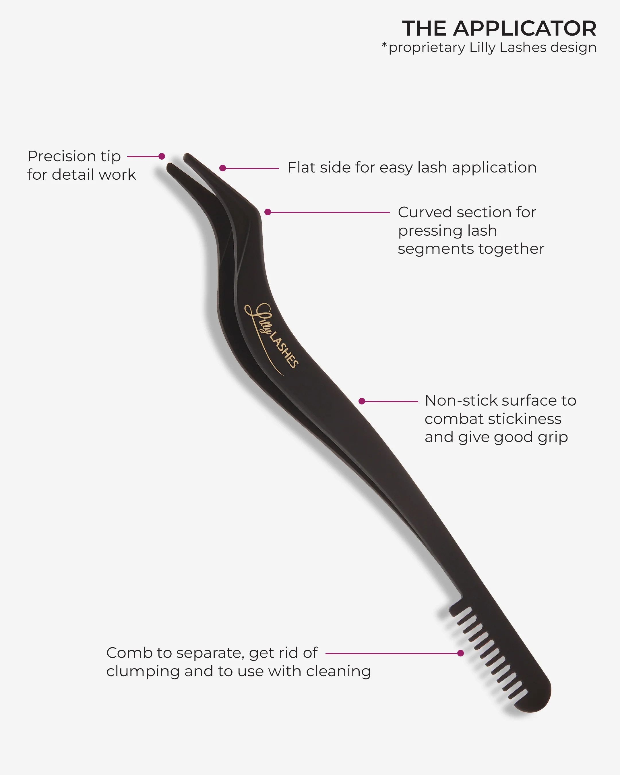Lash Applicator | 2-in-1 tool for perfect lash application | Lilly Lashes | Lilly Lashes