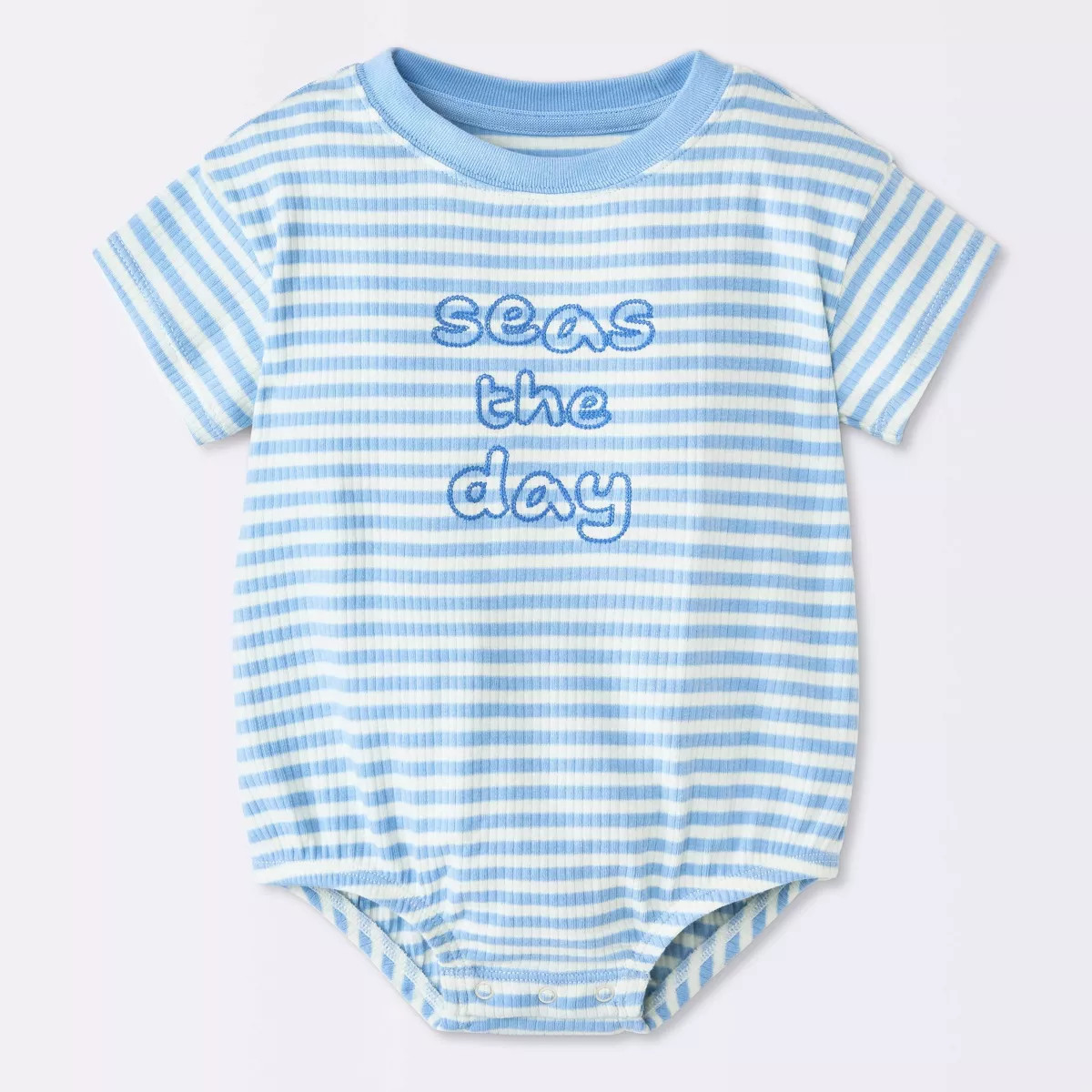 Baby Boys' "Seas The Day" Bubble Romper - Cloud Island™ Blue 6-9M | Target