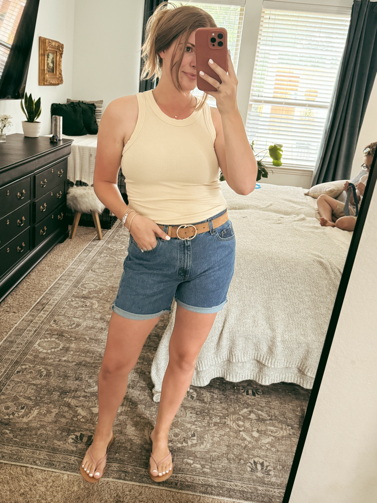 George jeans size 31 cut and folded! 

#LTKStyleTip