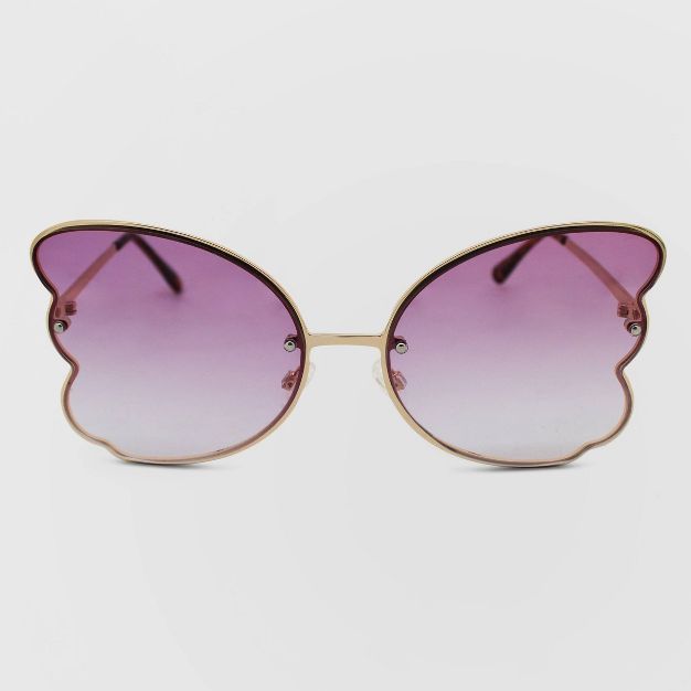 Women's Metal Butterfly Sunglasses - Wild Fable™ Gold | Target