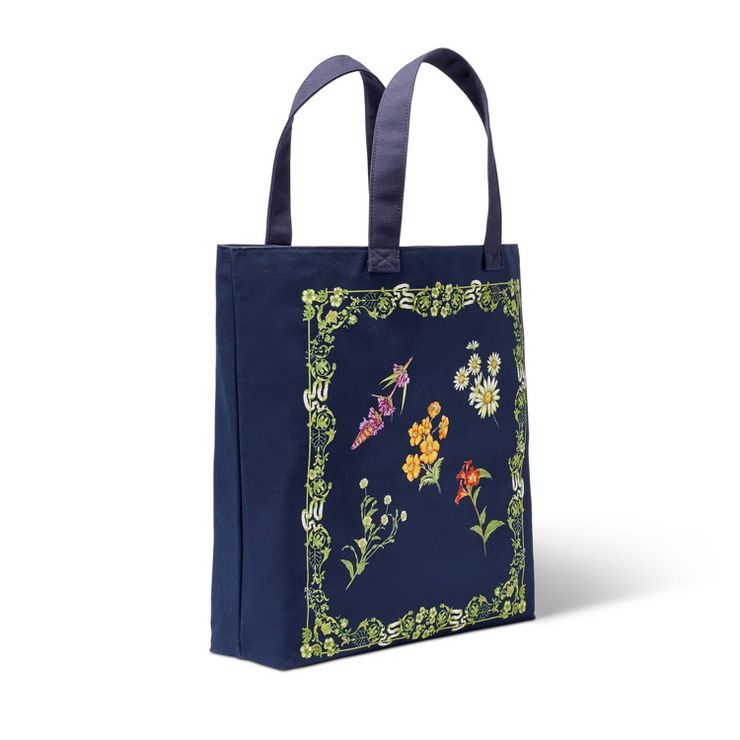 Dainty Floral Print Large Tote Bag - Agua Bendita x Target Navy | Target