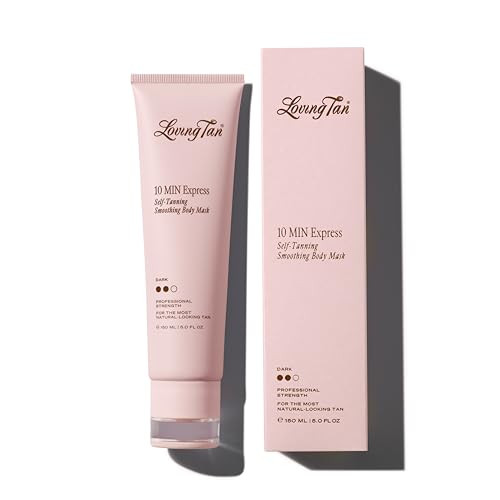 Loving Tan 10 Minute Express Self Tanner Body Mask, Dark, 5 fl oz | Amazon (US)