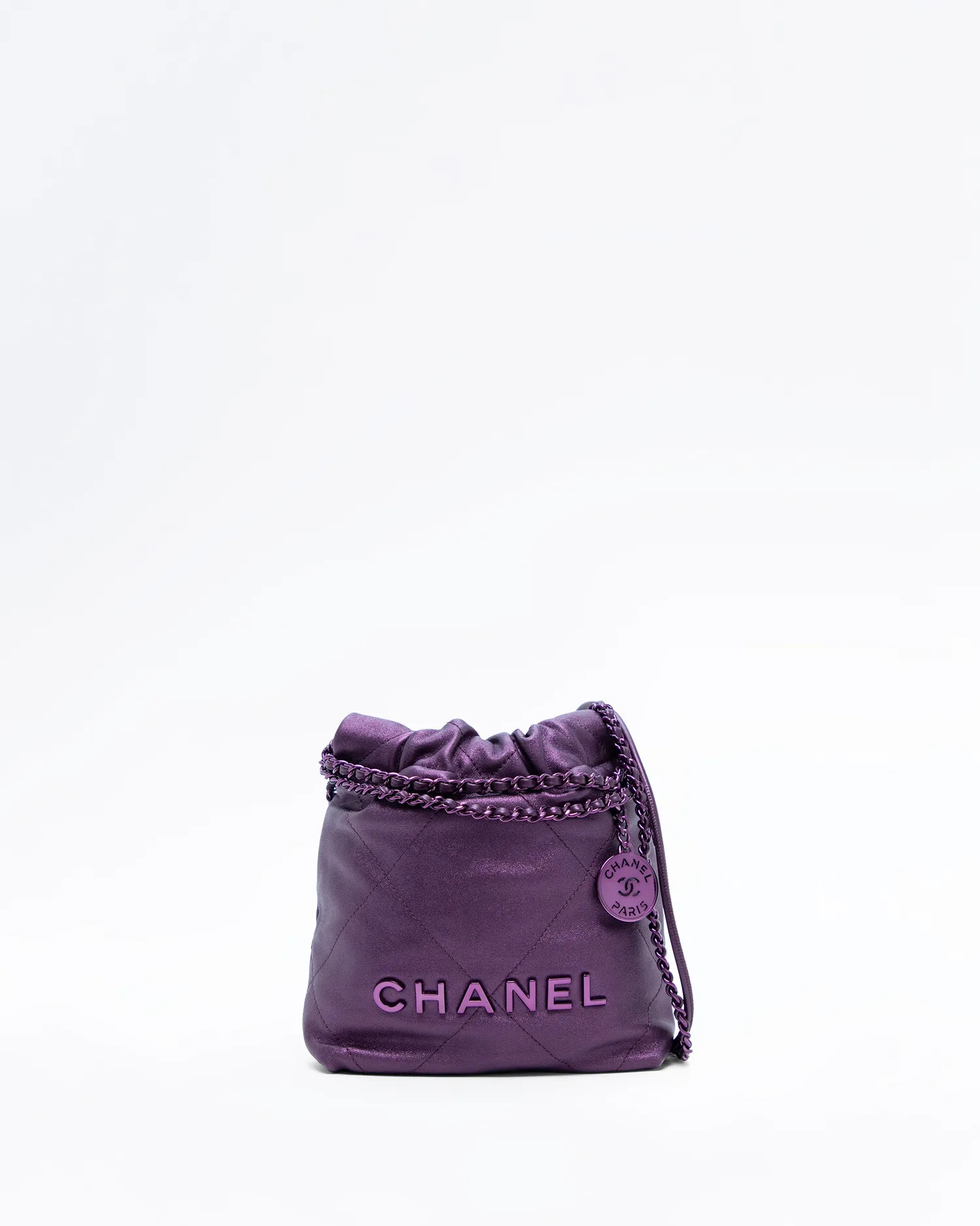 Metallic Chanel 22 Mini Handbag | Vivrelle