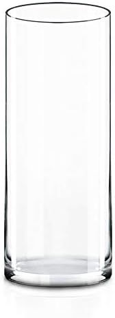 CYS Excel Glass Cylinder Vase (H:14" D:5") | Multiple Size Choices Glass Flower Vase Centerpieces... | Amazon (US)