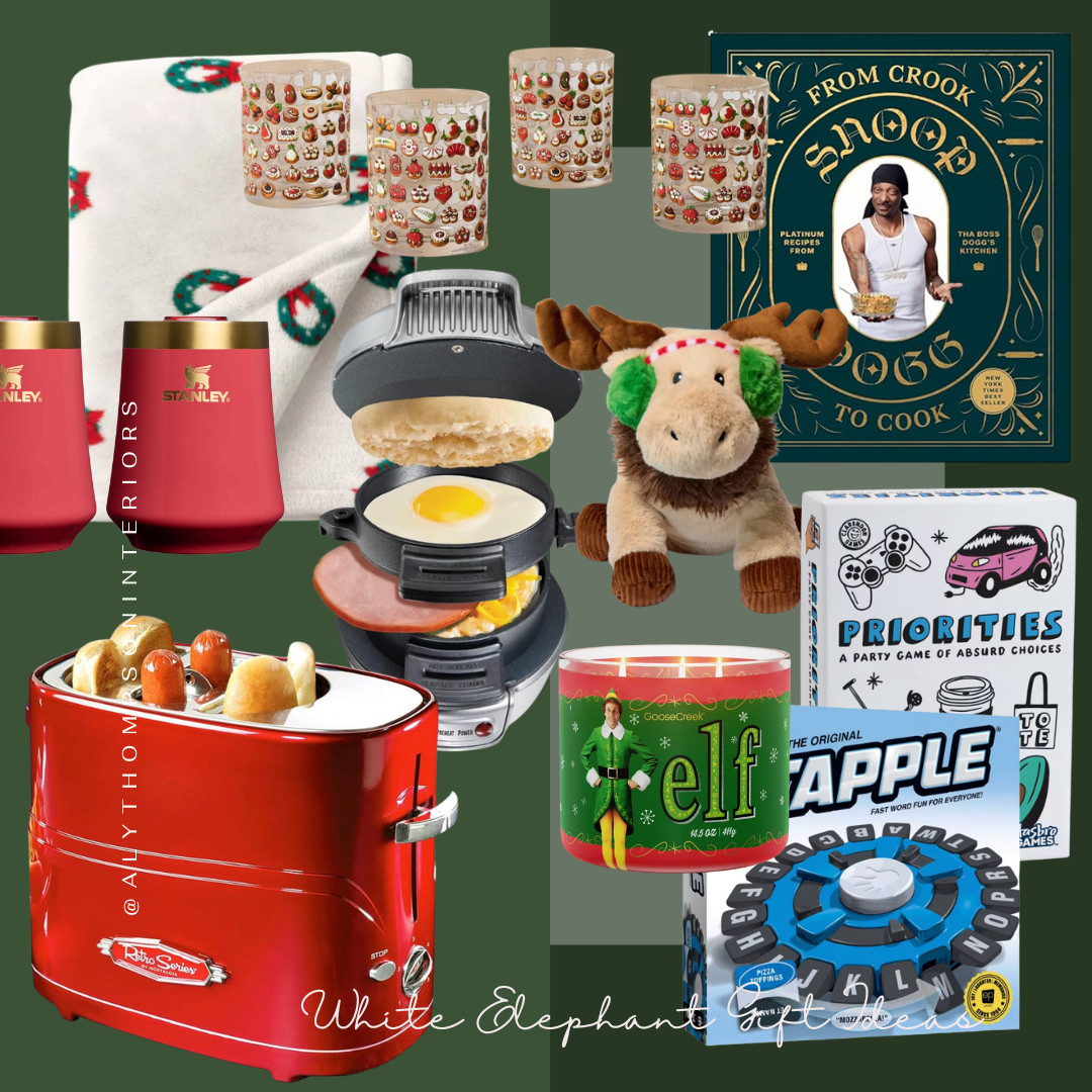 White Elephant Gift Ideas | Gifts under 30 | Crazy Funny Gifts | Board Games | Stanley | Kitchen Gadgets | Elf Candle | Goose Creek | Reindeer Stuffed Animal | Cookbook | Christmas Blanket 

 #LTKGiftGuide #LTKHoliday #LTKSeasonal