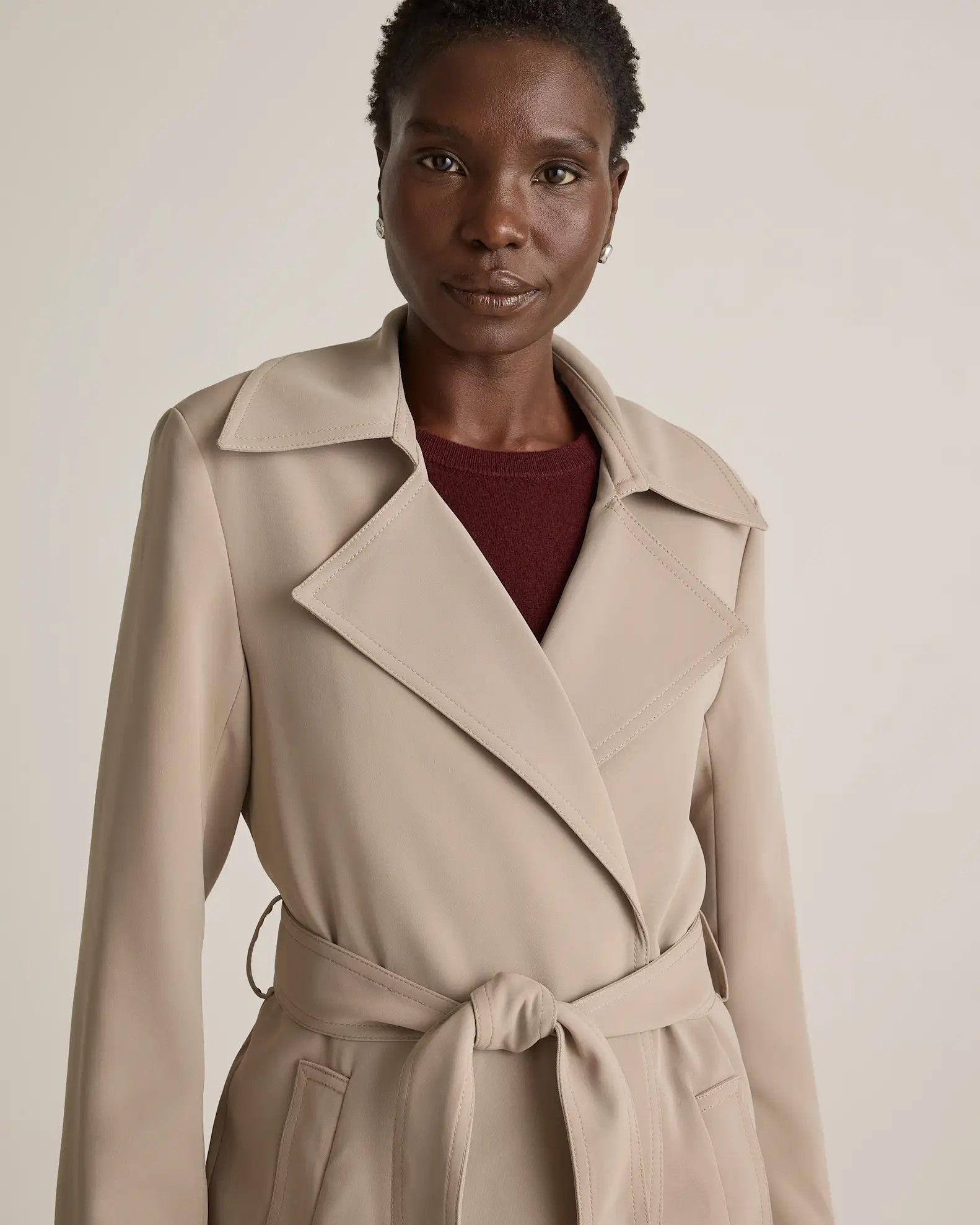 Stretch Crepe Trench Coat | Quince