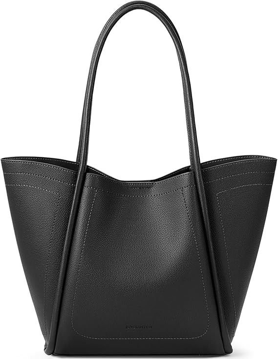BOSTANTEN Tote Purses for Women Vegan Leather Shoulder Bag Ladies Handbag for Travel | Amazon (US)