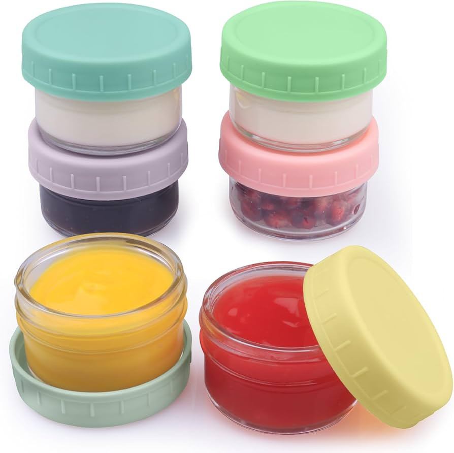 6 Pack Salad Dressing Containers To Go 2.7oz Glass Dressing Containers with Lids Small Sauce Cups... | Amazon (CA)