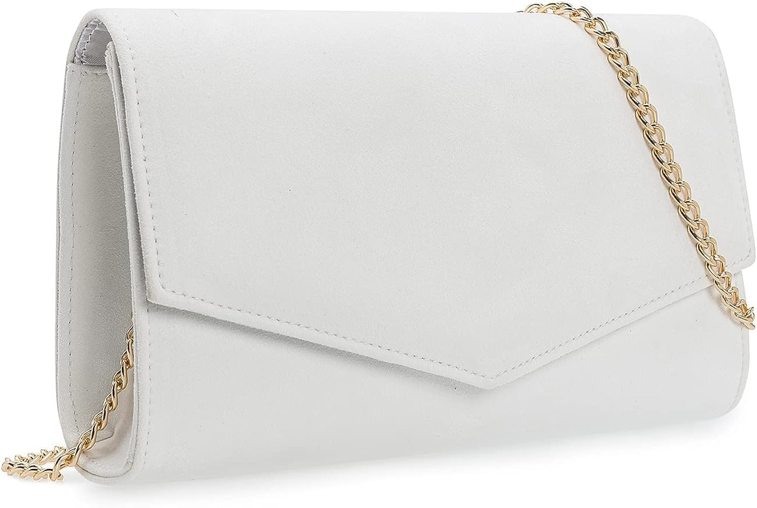 Women Evening Bag Dressy Clutch Handbag Faux Suede Purse for Wedding | Amazon (US)