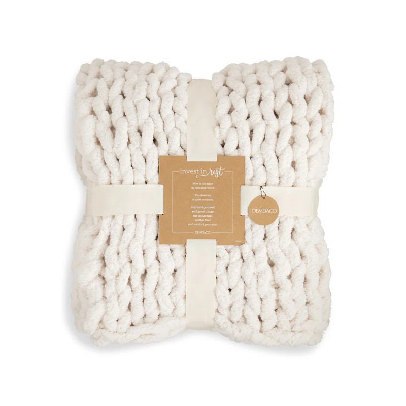 Comfort Accessories Chunky Knit Throw Blanket | Wayfair North America