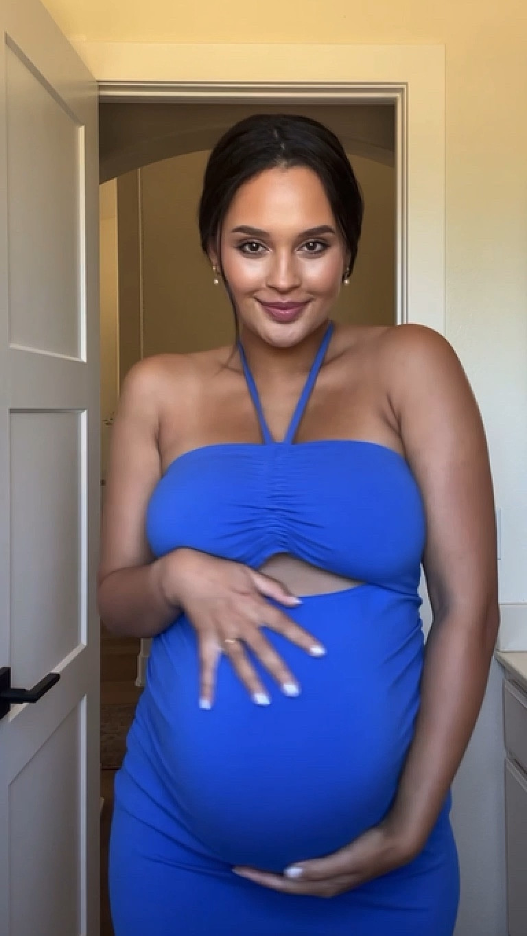 blue bodycon maternity dress #bumpstyle 💙 

#LTKbump #LTKwedding #LTKunder50