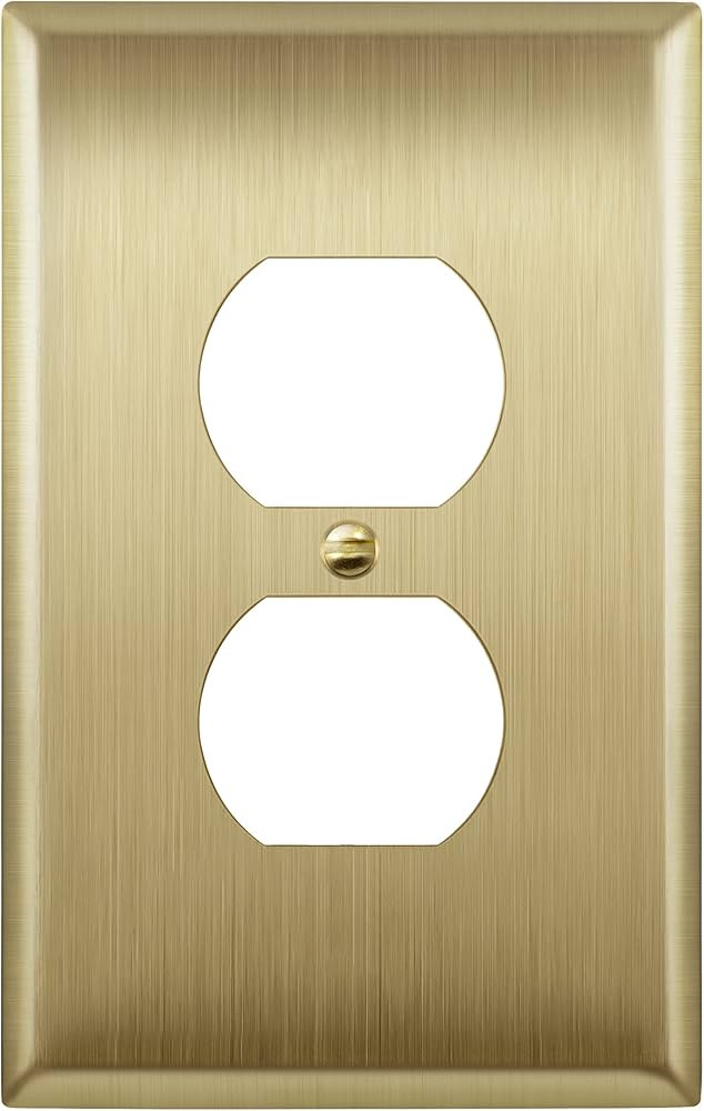 LIDER Duplex Receptacle Metal Wall Plate, Stainless Steel Outlet Cover, Corrosion Resistant, Mid-... | Amazon (US)