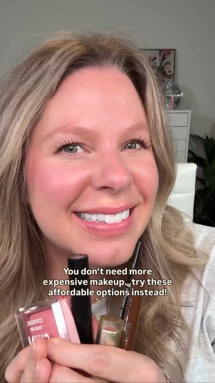 Hi, Julia here, 41 year old makeup artist and these are some of my current favorite affordable makeup products right now. Have you tried any of these?? What are some of your affordable makeup finds? LMK in the comments and follow for more easy and everyday makeup 🤗

Happy to send these your way, just let me know in the comments below. @maybelline liquid eyeliner, @nyxcosmetics brow pencil, @elfcosmetics mascara, @covergirl blush and @versed lip tint 🤗

#LTKgrwm #LTKOver40 #LTKBeauty