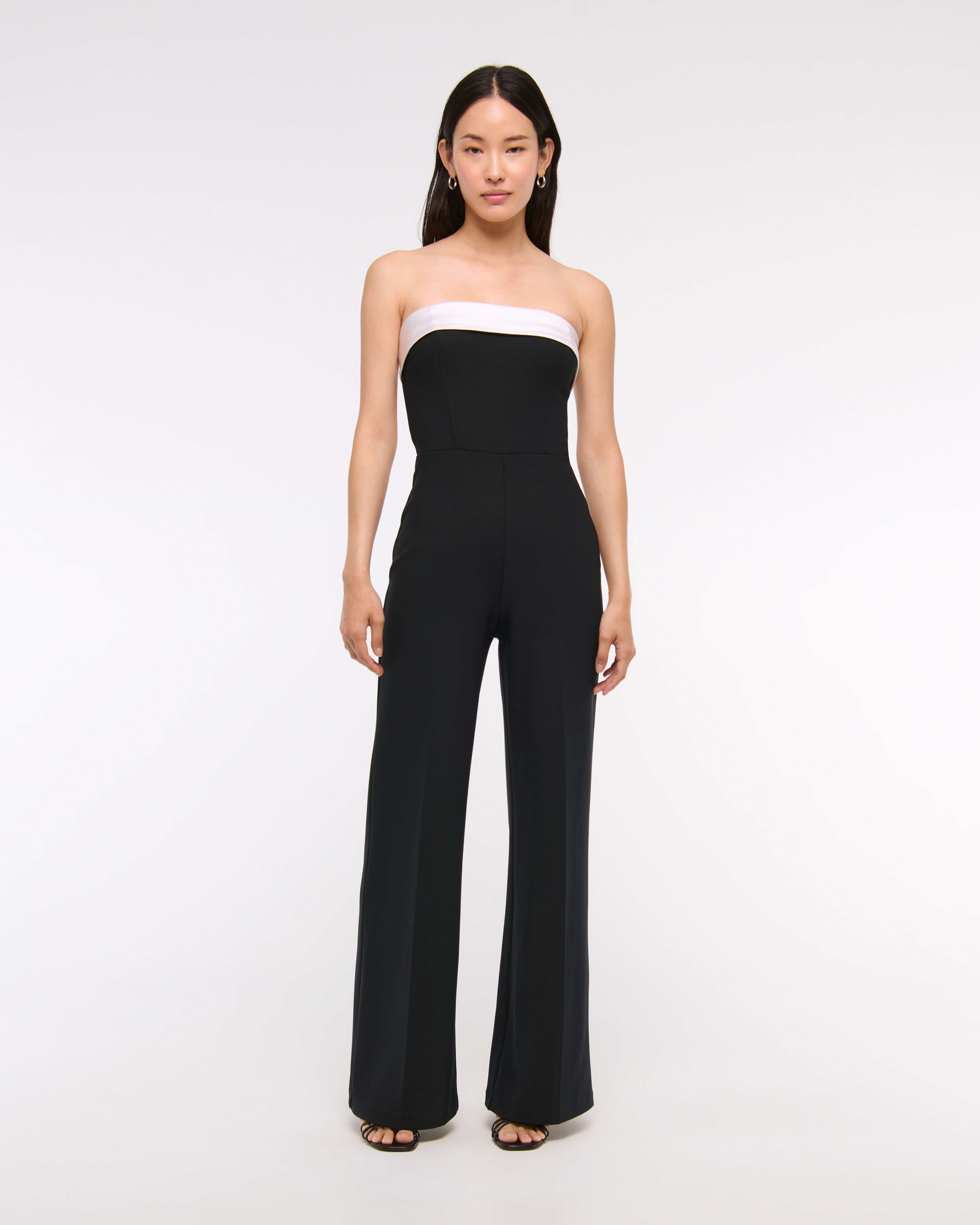 Contrast Strapless Jumpsuit | Abercrombie & Fitch (US)