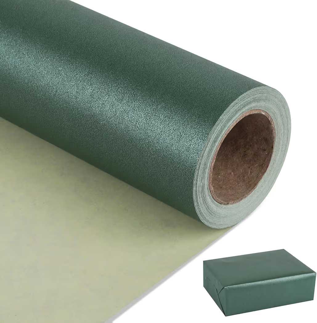 NESCCI Dark Green Matte Wrapping Paper,Solid Color Pearly-Lustre Paper,Gift Wrapping Paper,Perfec... | Amazon (US)