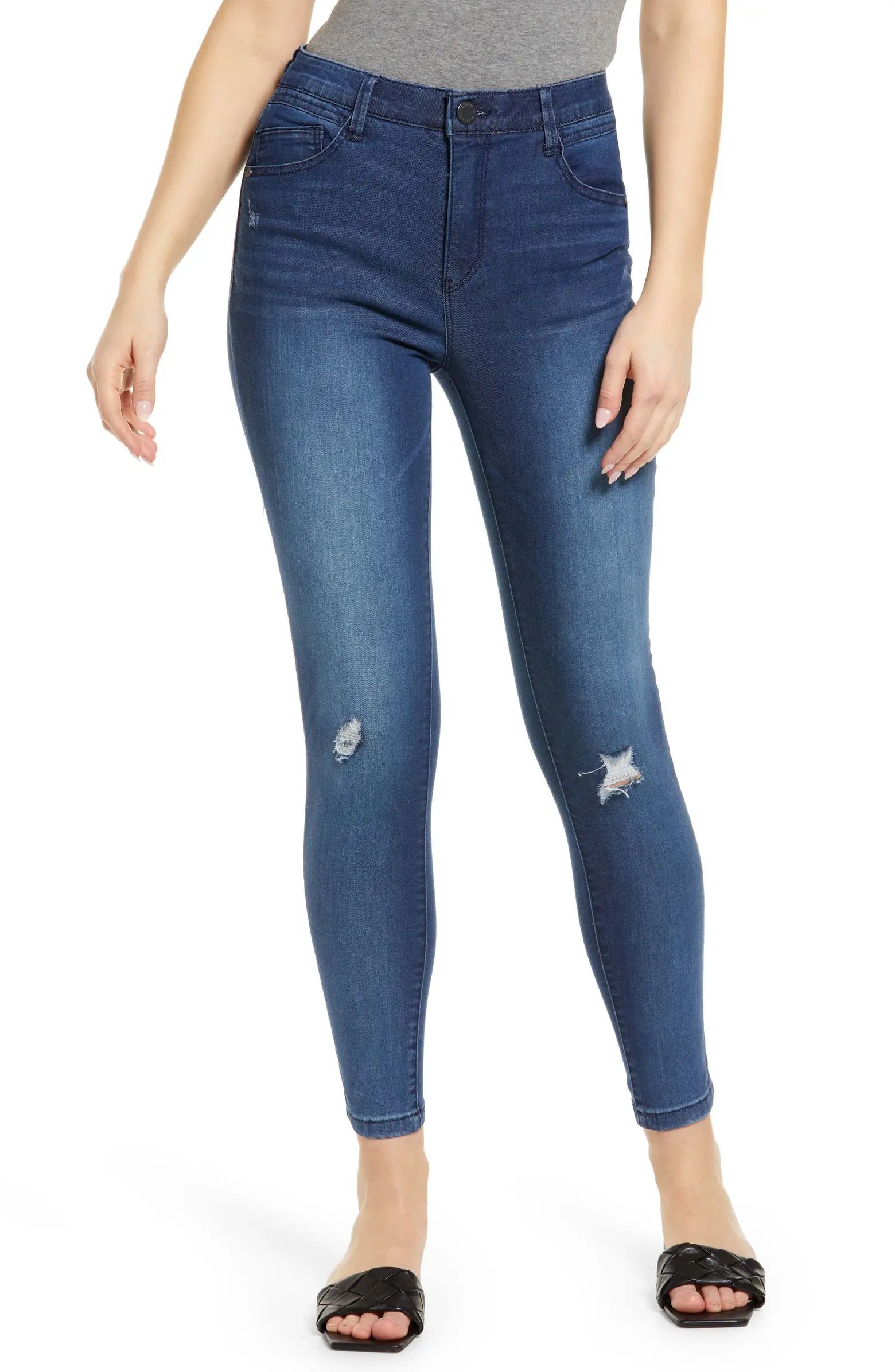 'Ab'Solution Distressed Stretch Skinny Jeans | Nordstrom
