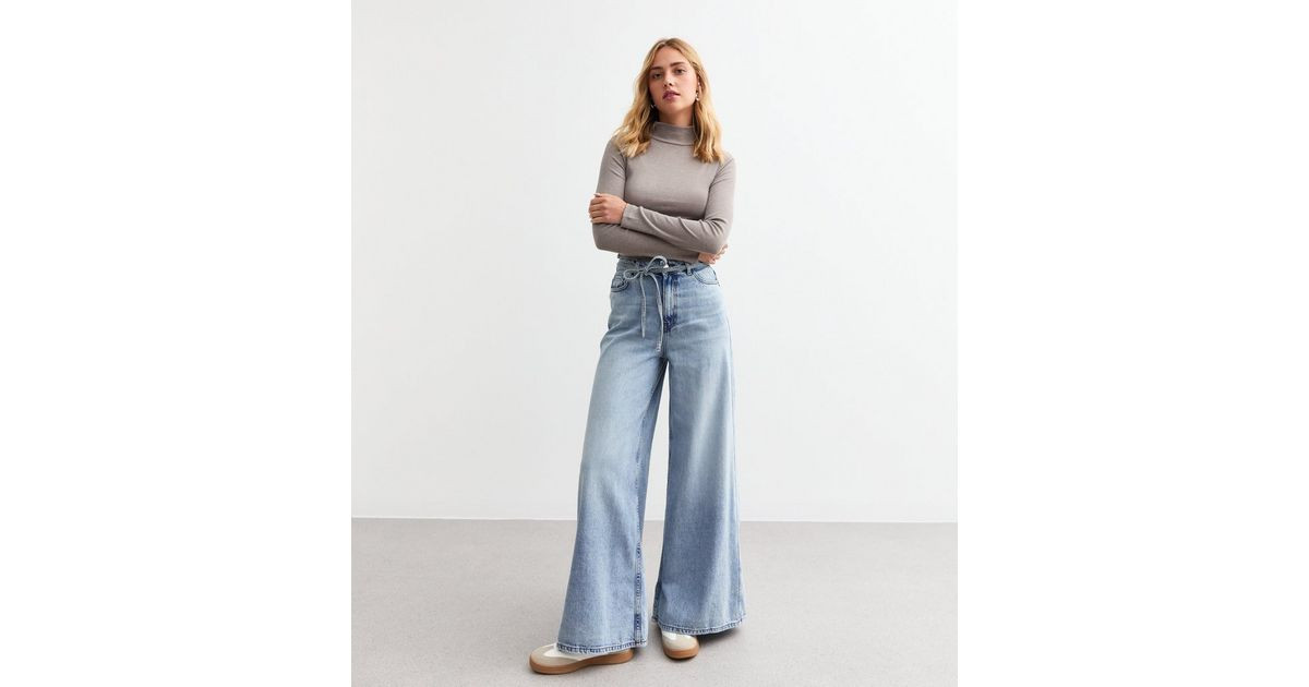 Pale Blue Palazzo Wide Leg Jeans
						
						Add to Saved Items
						Remove from Saved Items | New Look (UK)
