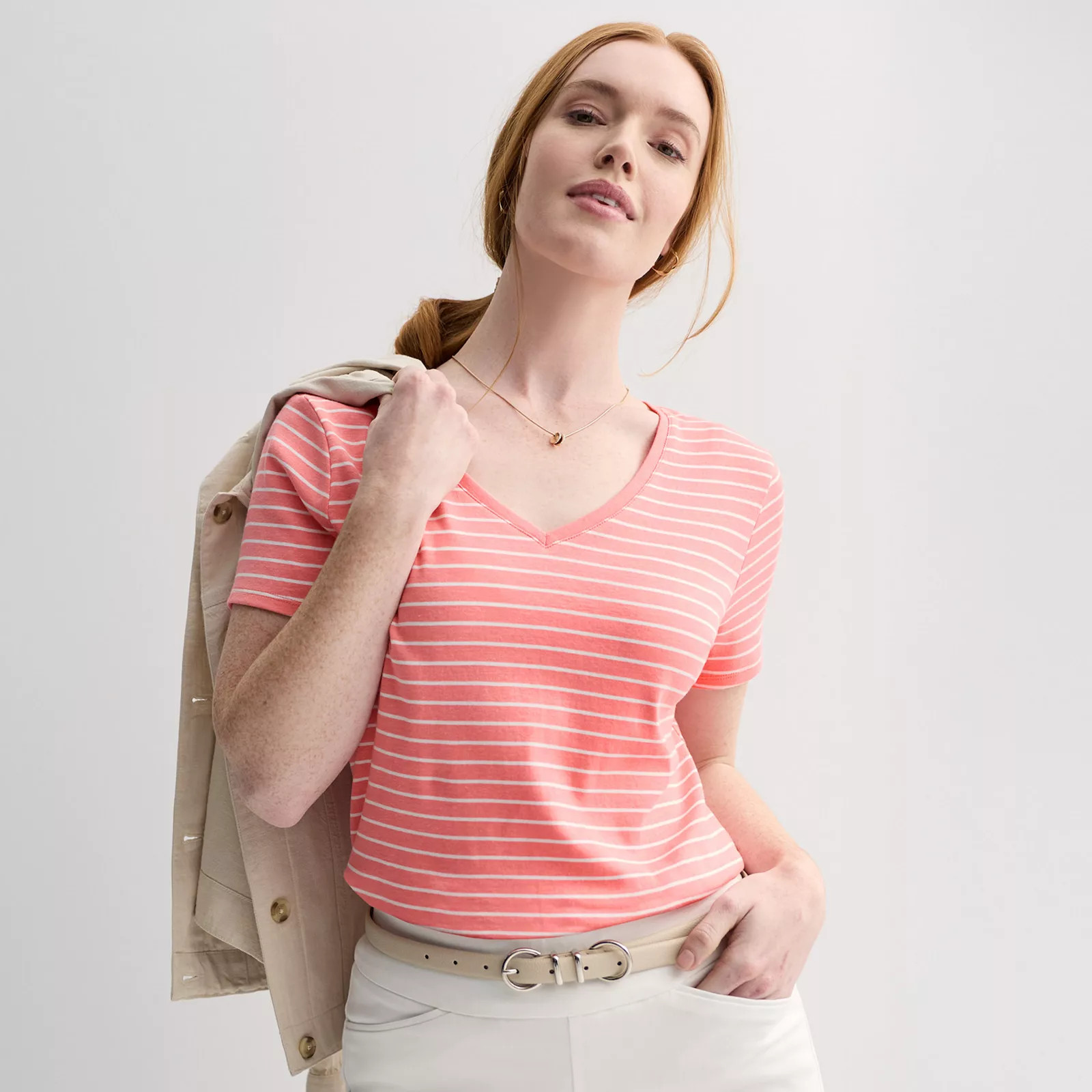 Women's Croft & Barrow® Essential V-Neck Tee | Kohl's
