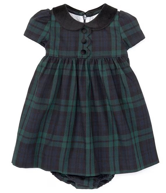 Baby Girls 3-24 Months Peter Pan Collar Holiday Plaid Dress | Dillard's