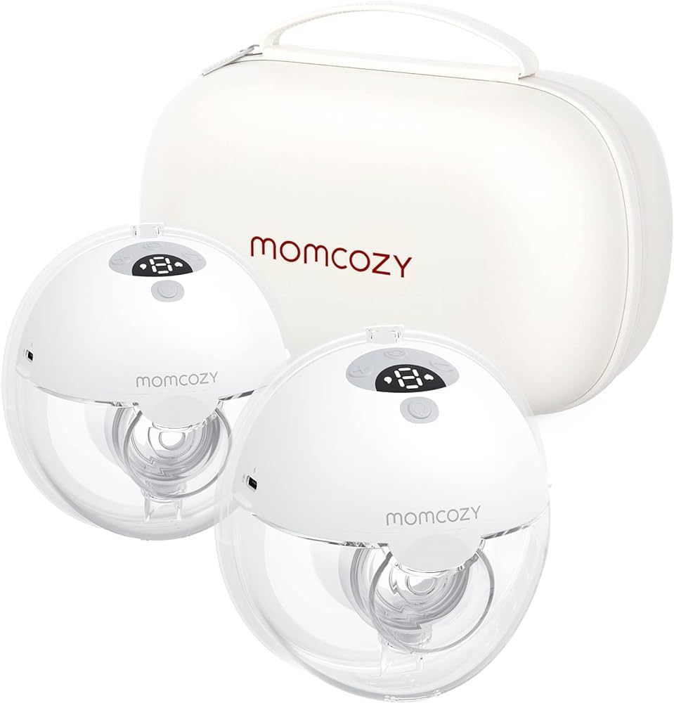 Momcozy M5 Hands Free Breast Pump, Double Wearable Breast Pump of Baby Mouth Double-Sealed Flange wi | Amazon (US)