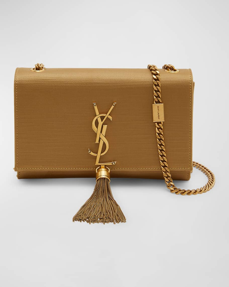 Saint Laurent Kate Small YSL Tassel Chain Shoulder Bag | Neiman Marcus