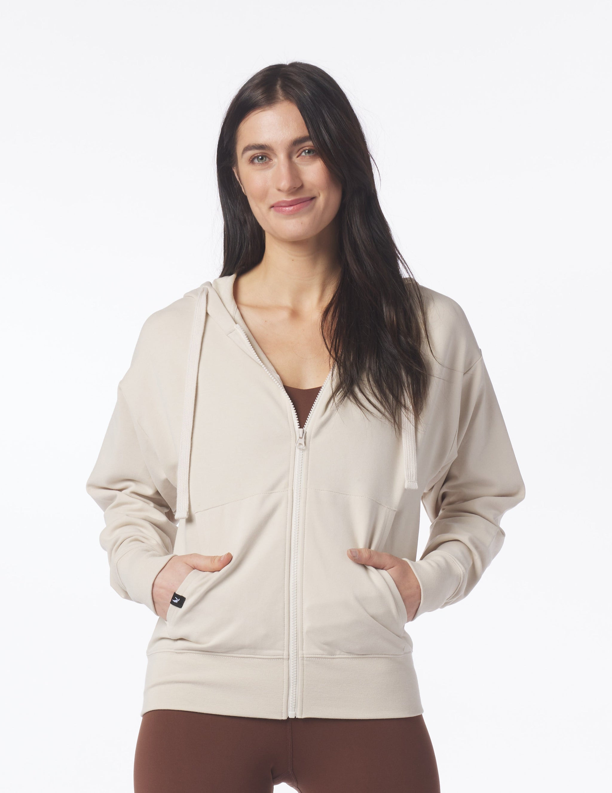 Vintage Oversized Zip Up: Oatmilk | Glyder
