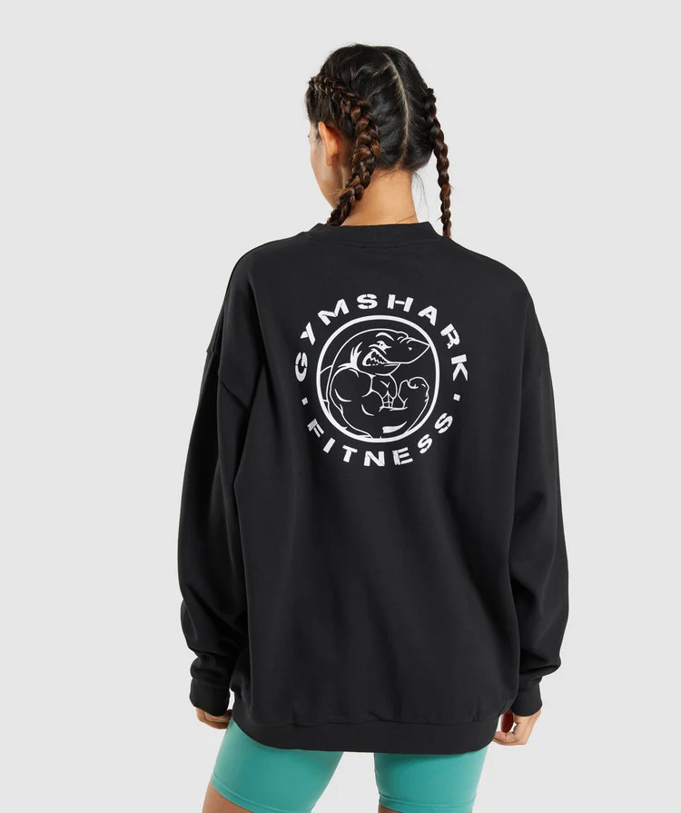 Gymshark Legacy Graphic Sweatshirt - Black | Gymshark (Global)
