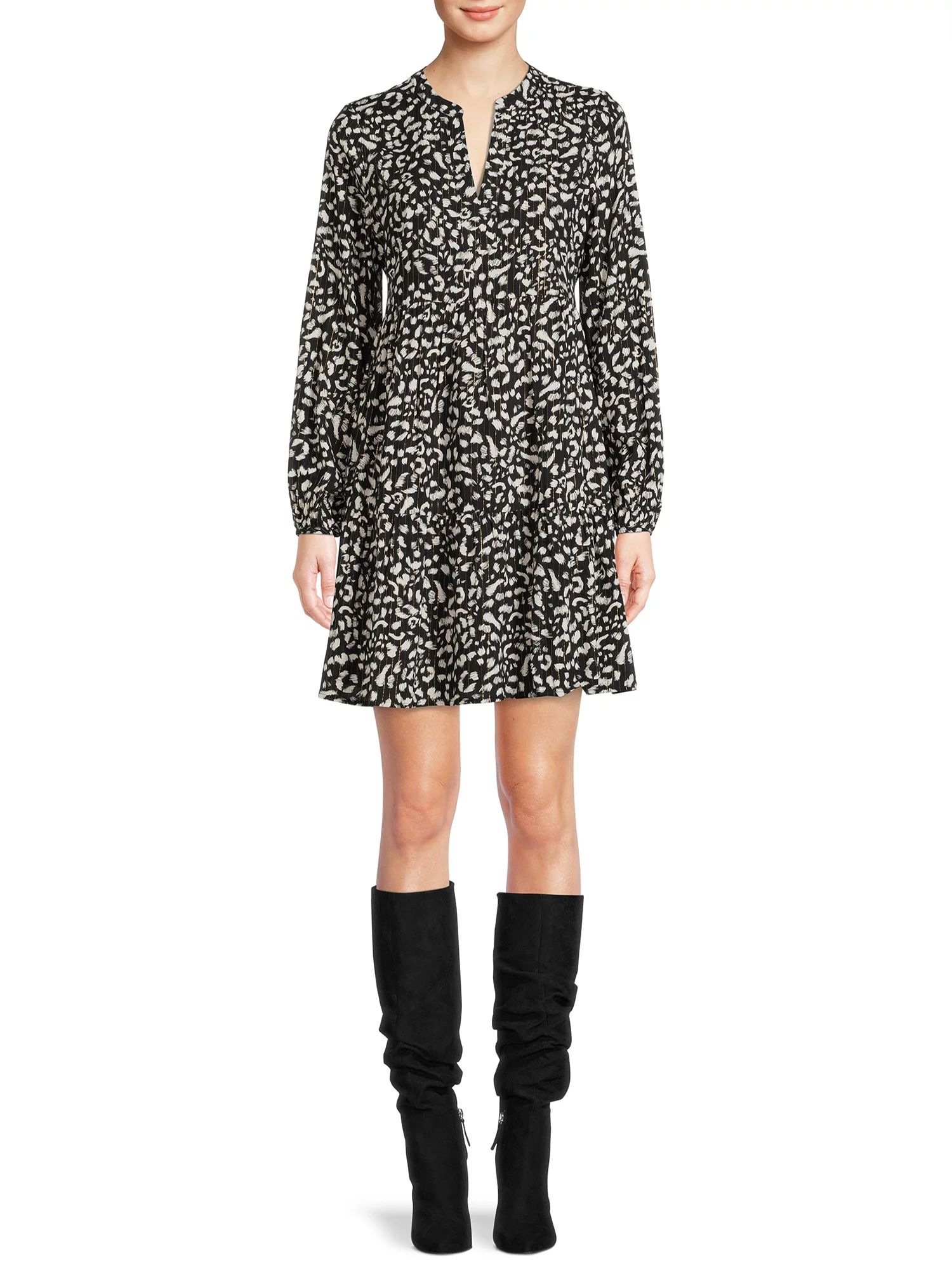 The Get Women's Tiered Midi Dress - Walmart.com | Walmart (US)