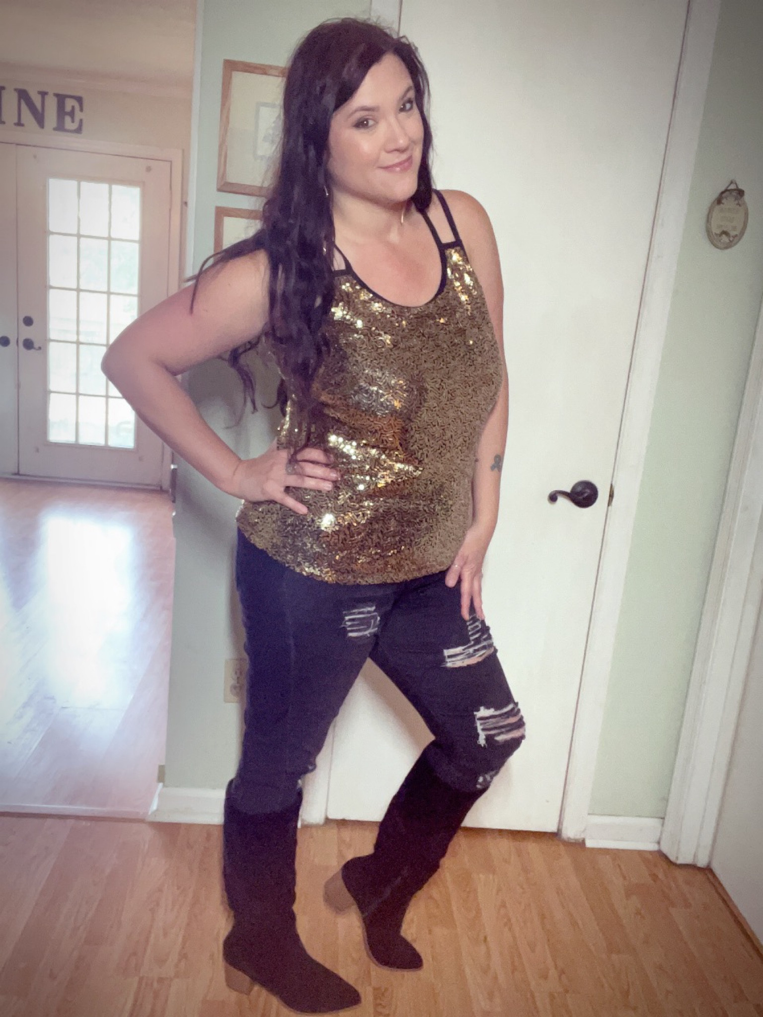 Gold sequin tank, perfect for Vegas, bachelorette parties & New Years Eve! From Zeagoo. Use code “beauty30” for 30% off. 

#LTKFind #LTKcurves #LTKstyletip