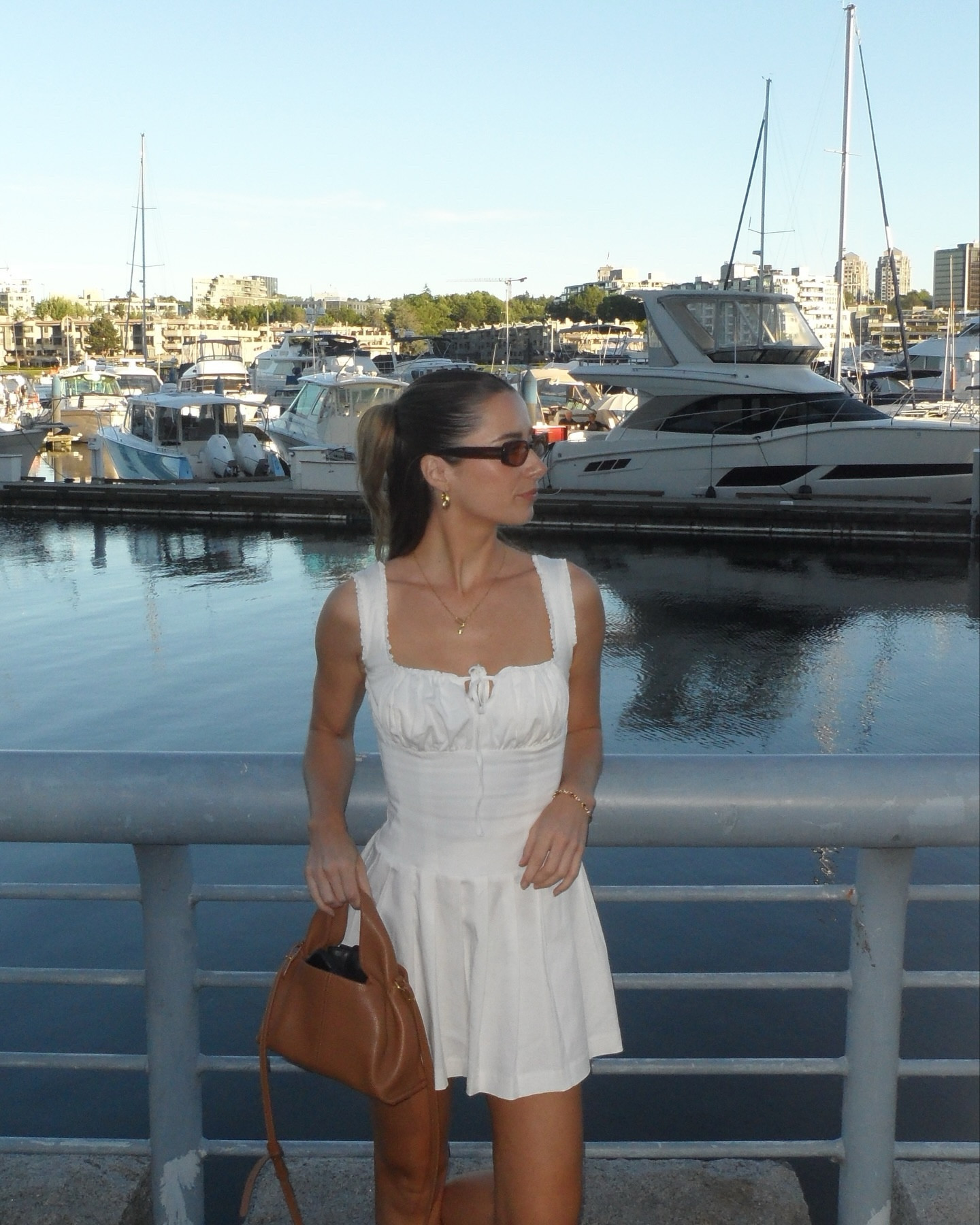 ワンピース Donna gather mini dress AM1459 ANDMARY】Donna gather mini dress