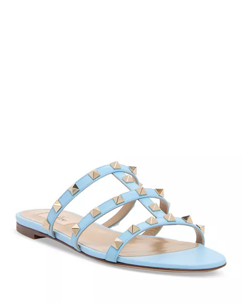 Valentino Garavani Women's Rockstud Slide Sandals  | Bloomingdale's Shoes | Bloomingdale's (US)