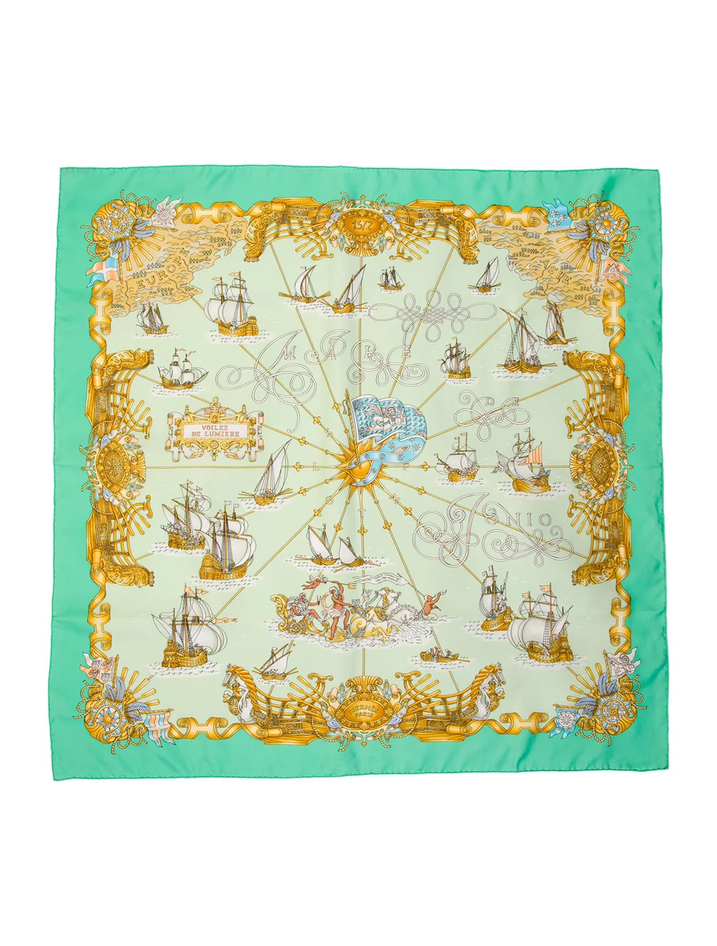Hermès Voiles De Lumiere Silk Scarf - Green Scarves and Shawls, Accessories - HER830021 | The Re... | The RealReal