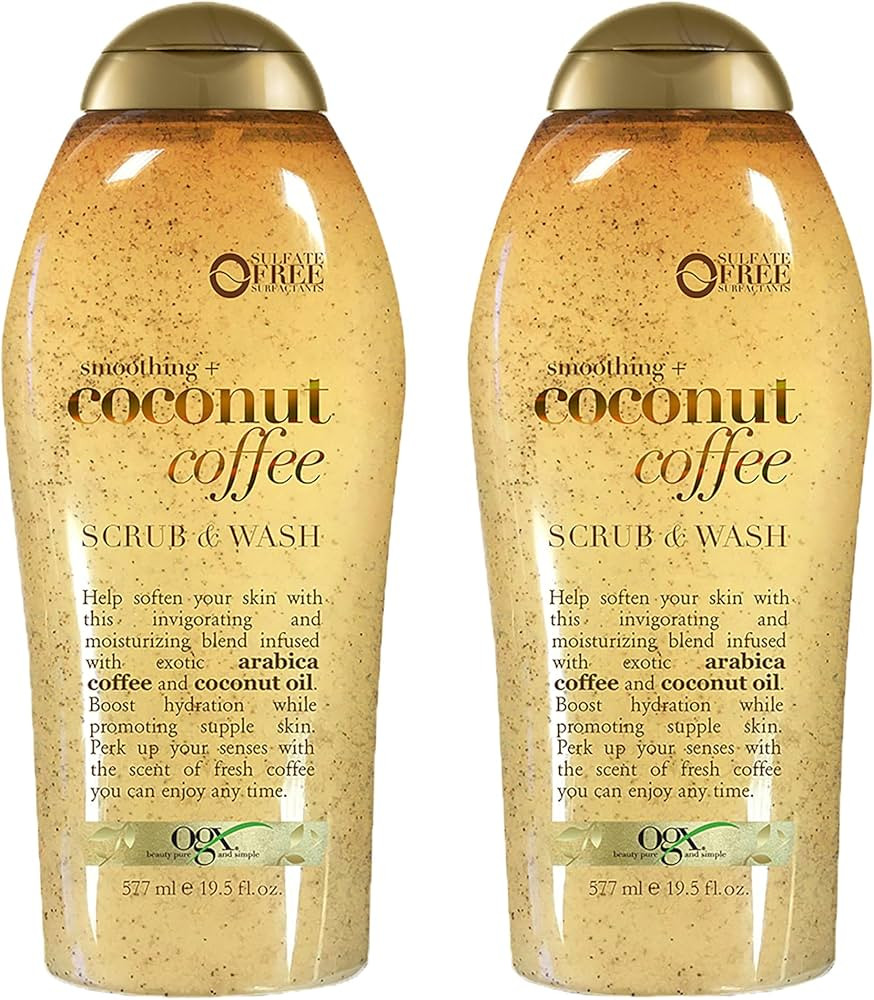 OGX Smoothing + Coconut Coffee Exfoliating Body Scrub with Arabica Coffee & Coconut Oil, Moisturi... | Amazon (US)