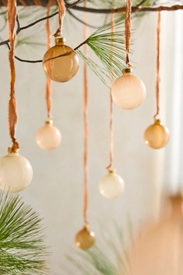 Tonal Glass Bauble Ornaments, Set of 15 | Terrain