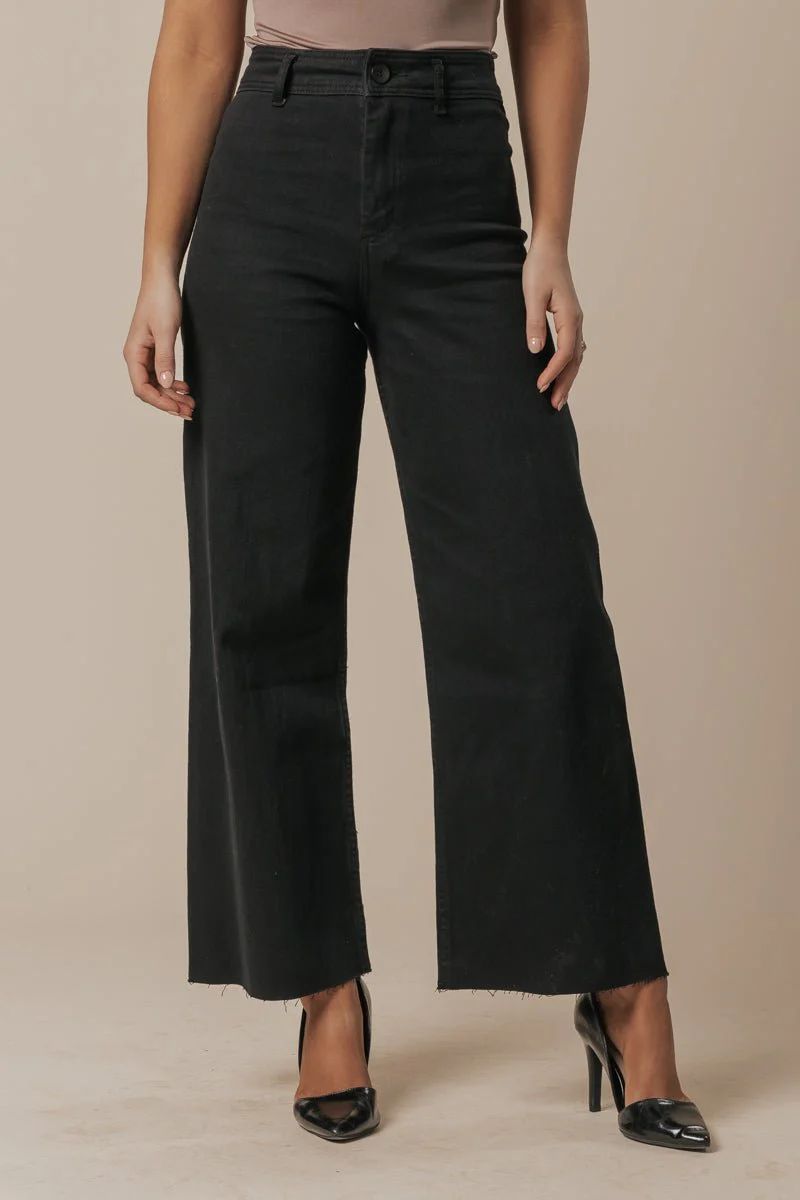 Black Straight Wide Leg Pants | Magnolia Boutique | Magnolia Boutique