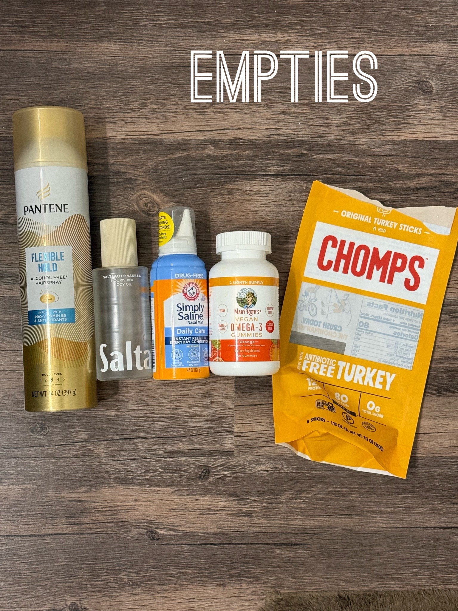 Empties, Empties 2026, Summer 2026 Empties, my everyday products, Amazon home, Amazon beauty, body oil, Chomps, Mary Ruth, vitamins, simply saline, allergies, natural remedies, Pantene, Saltair

#LTKdayinmylife #LTKgrwm #LTKHome