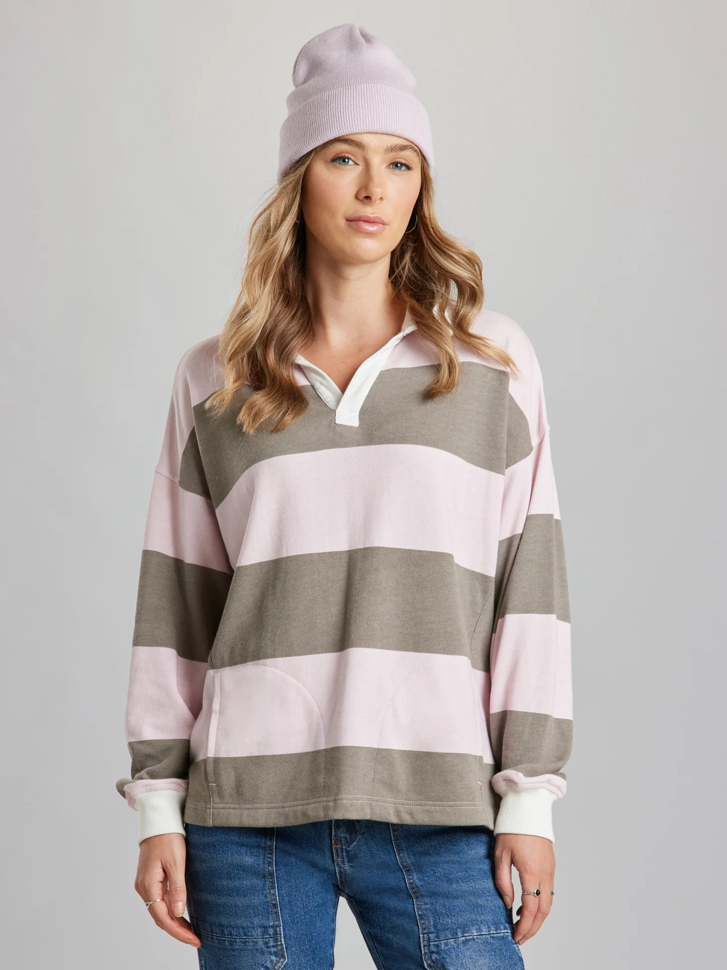 Melbourne Striped Rugby Sweatshirt | UNIONBAY | Union Bay