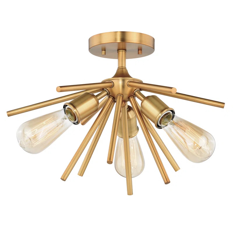 Latifa 3 - Light 17" Sputnik Sphere Semi Flush Mount | Wayfair North America