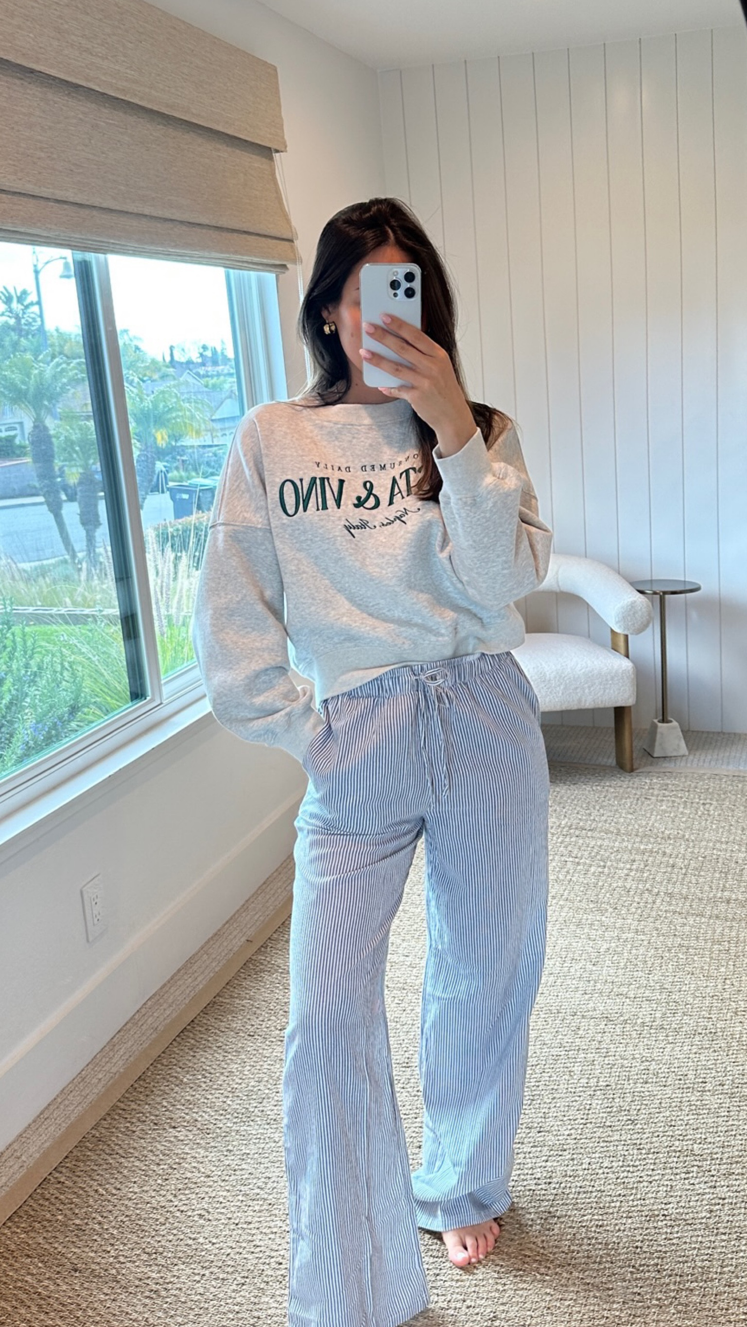 A little comfy outfit inspo! I love these striped pants from American Eagle! They are the perfect spring outfit staple! 

#LTKstyletip #LTKfindsunder100