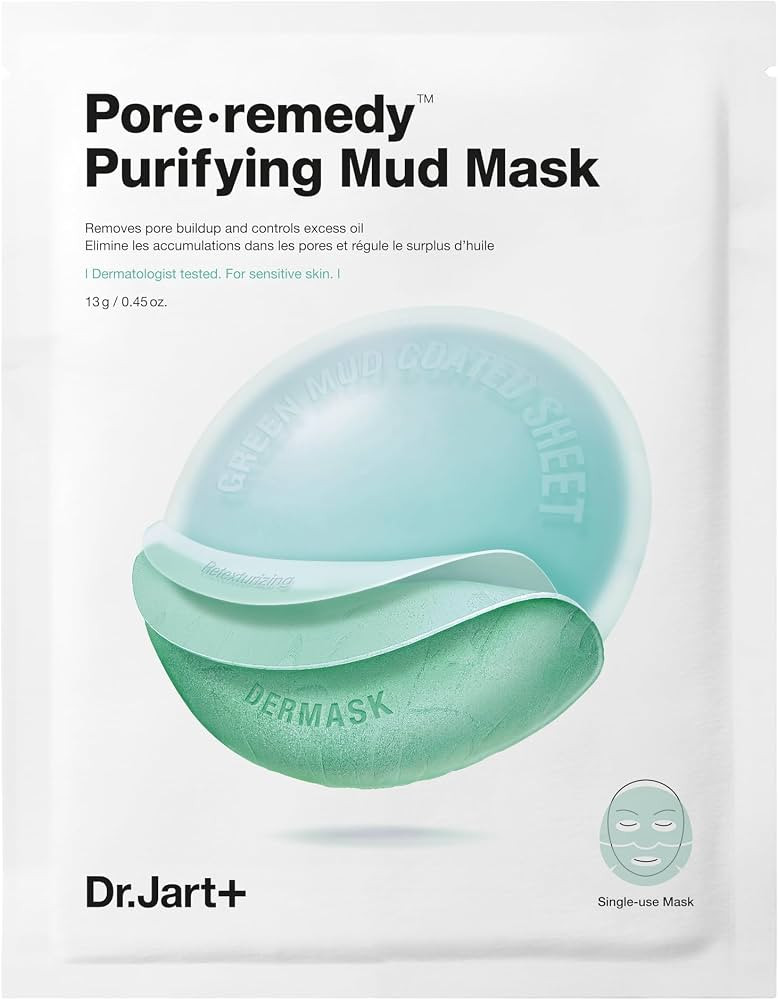 Dr.Jart+ Pore.Remedy Purifying Mud Face Mask | Sheet Mask | Korean Skin Care, 0.46 Ounce | Amazon (US)