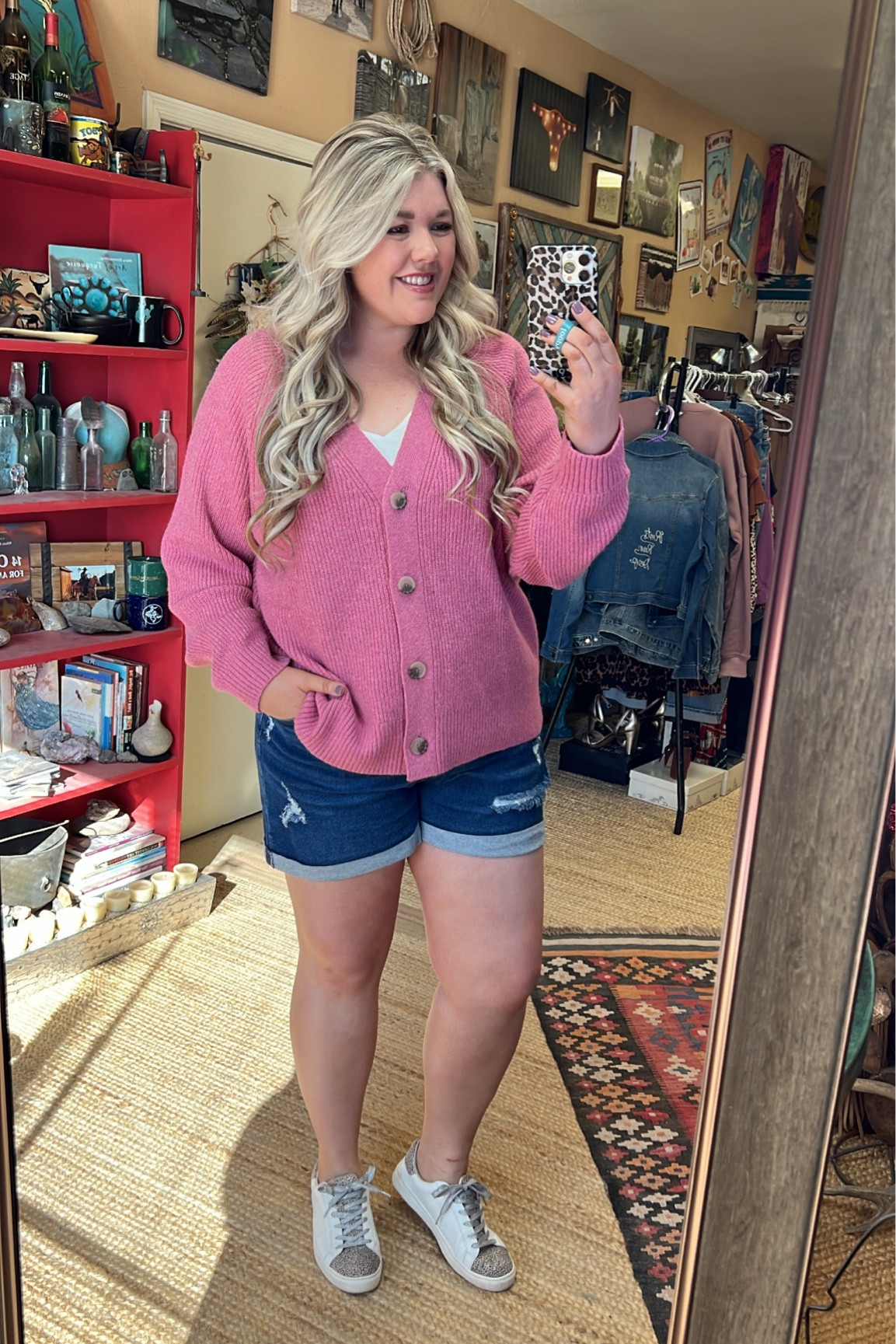 Cozy but casual till the temps cool off! Linking my exact cardigan, wearing the XXL tall and love the “perfectly oversized without swallowing me whole” fit! Comes in lots of colors. The shorts are older from target but I’ll link a similar style! Same with the sneakers ~ just grabbed this year’s version and they’re so cute! True to size. 

#LTKplussize #LTKfindsunder50