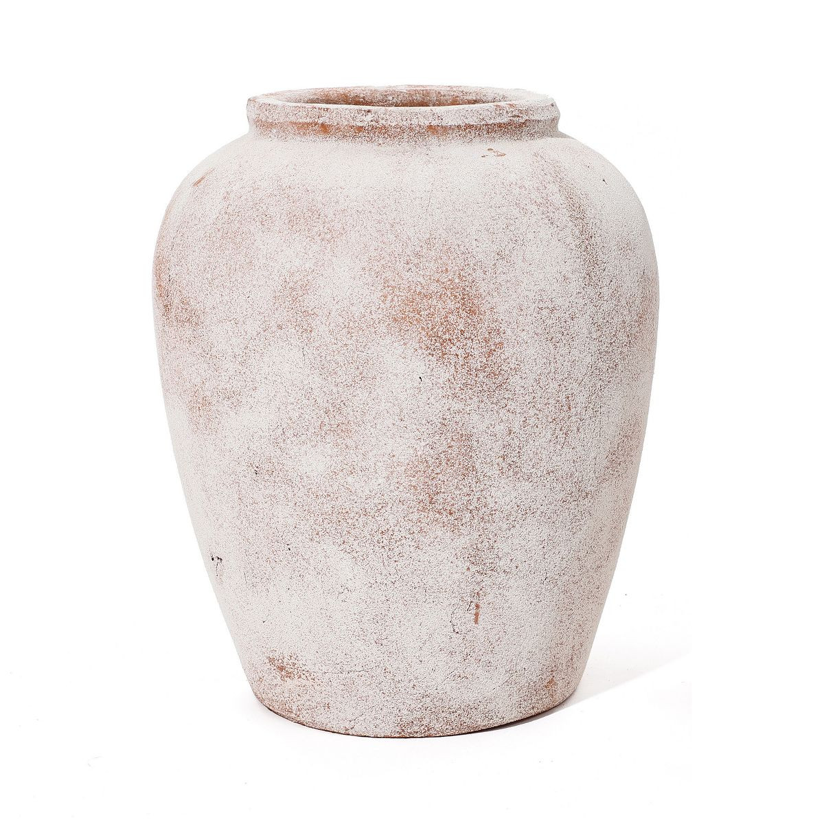 LuxenHome Ceramic Vase, 12" Marble Textured Large Terracotta Vase, Rustic Flower Vase Pottery for... | Target